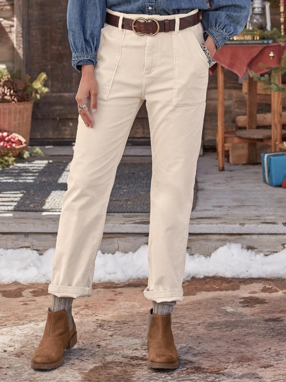 Driftwood Palmer Straight Leg High Rise Corduroy Pants Size 30